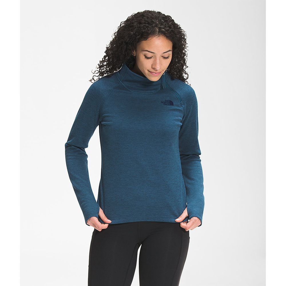 The North Face Fleece Jacket Womens Australia - The North Face Canyonlands ¼ Zip Blue Climb (THN-873